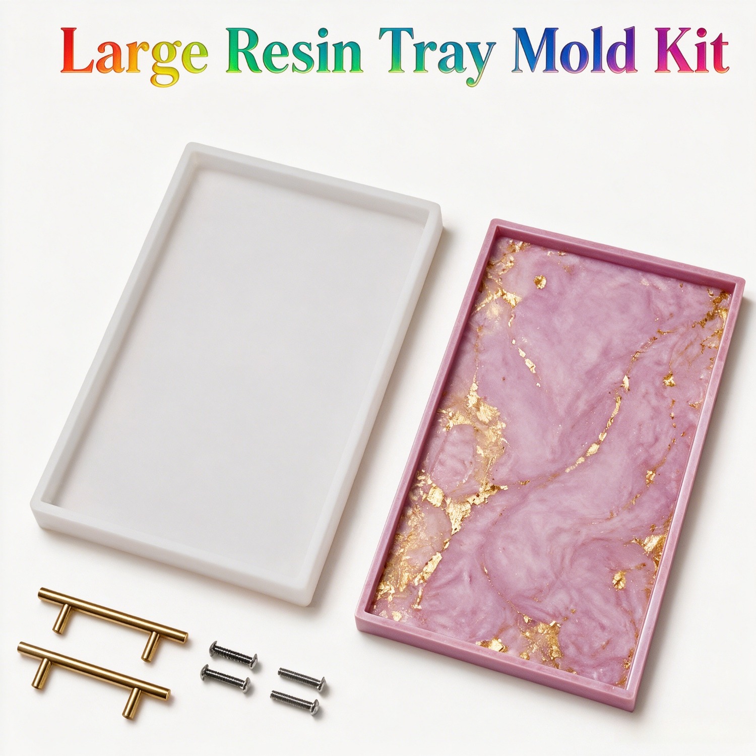 Silicone Mold Tray - Reçine Silikon Kalıpları, 2D Düz Tabak