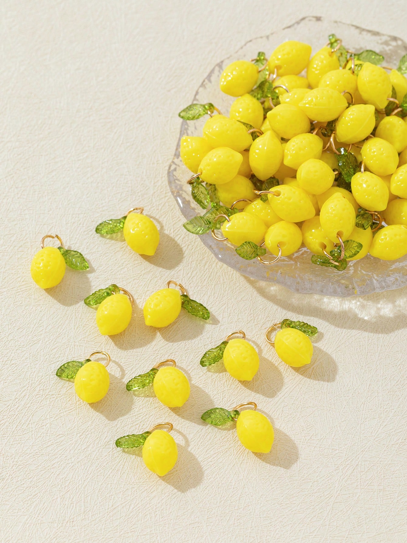 Resin Crafts Diy - 10 adet 3D limon reçine takılar