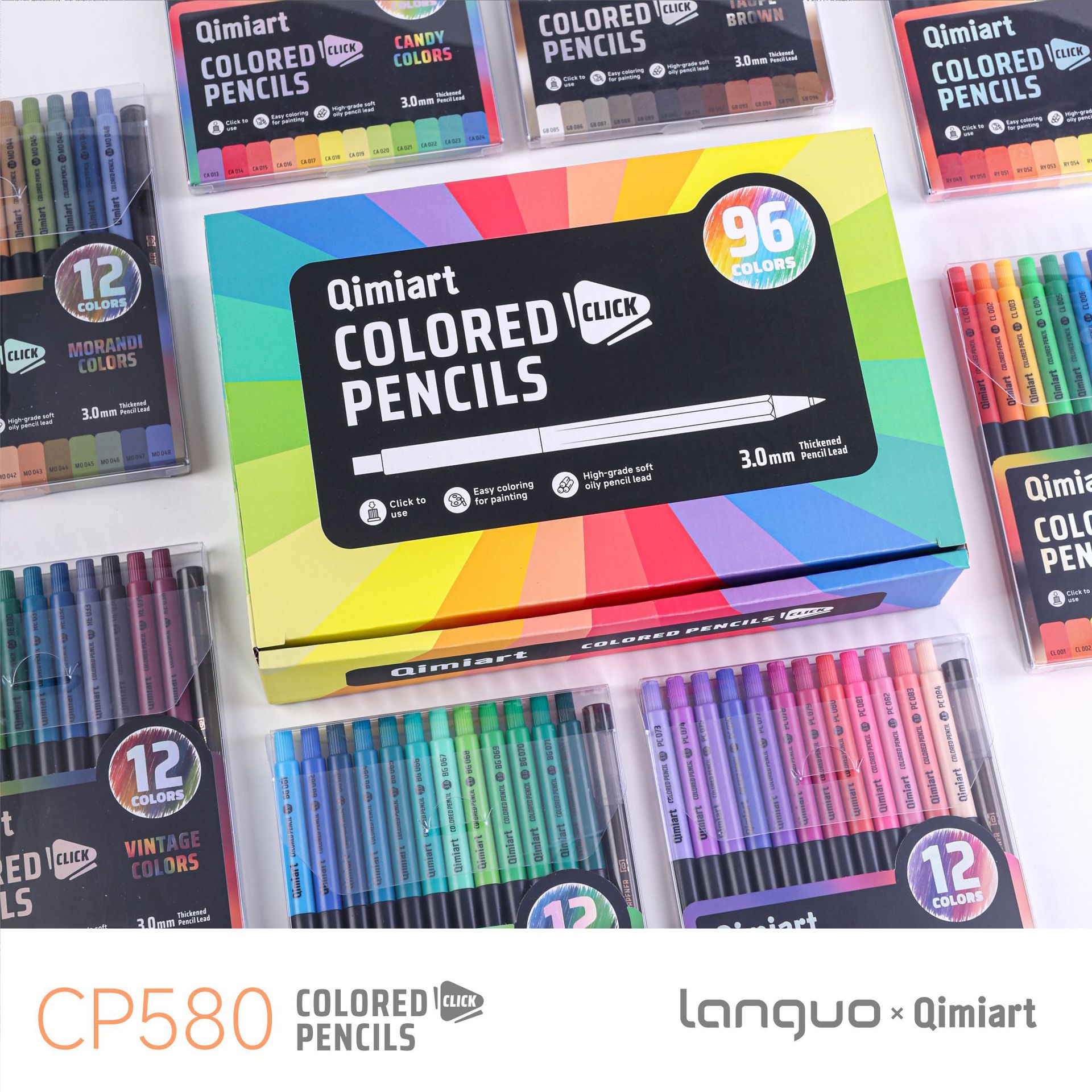 Staedtler Pencil Lumocolor - 96 Renkli Geri Çekilebilir Renkli Kalem