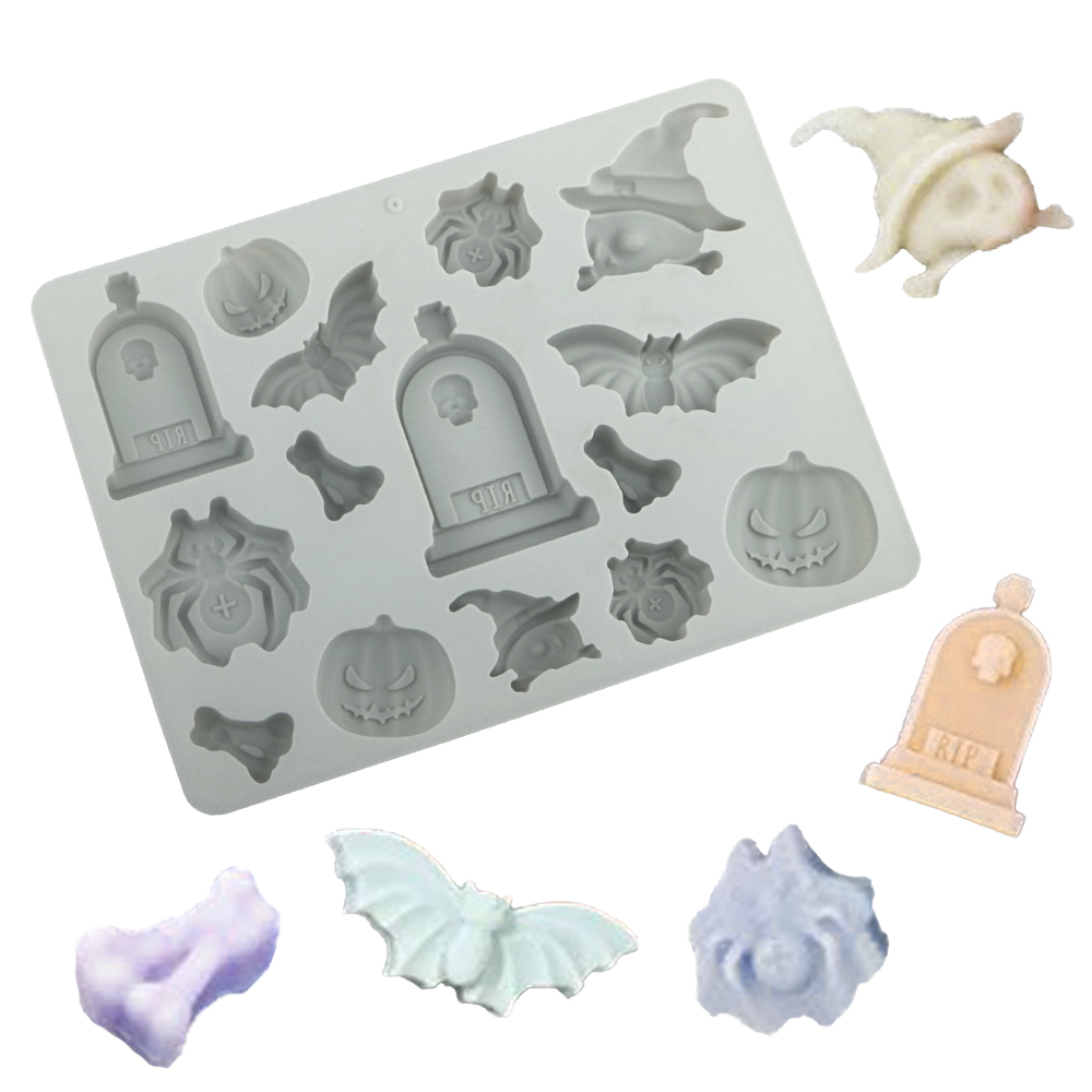 Silicone Mold Tray - Cadılar bayramı Elemanı Mezar Taşı Örümcek