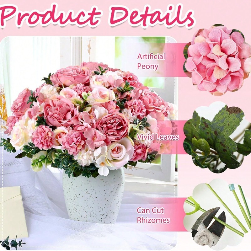 32cm İpek Yapay Gül Buketi Çiç - Dried Flower Bulk incelemesi ve fiyatı